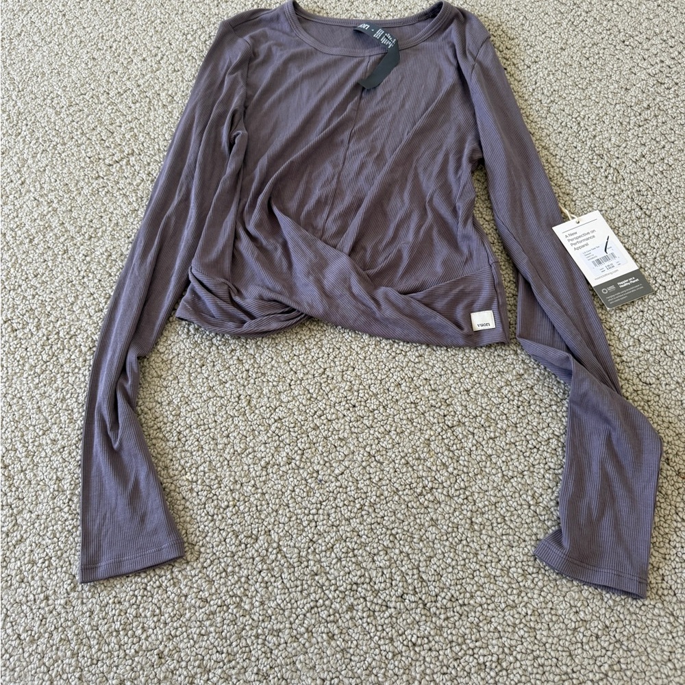Vuori Women's Long Sleeve Twist Top - Gray